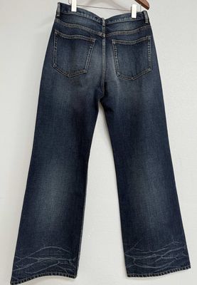 中高腰カット デニム 底部 全般的に称賛されるフィット