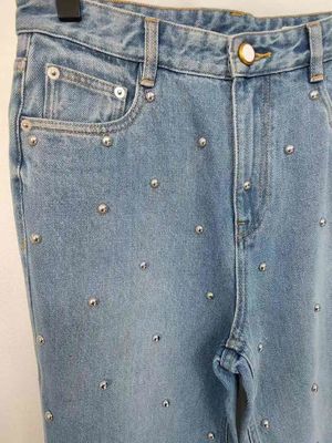 足にスターのようなストーン デニム 独特の,スタンドアップの見方をするために底