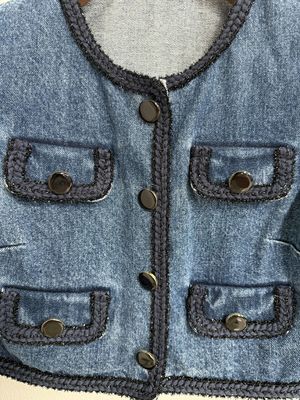 洗濯したデニム・ブレーザー 服 ジャンス 質感のあるハイエンドの外観のブレーザー